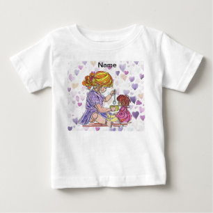 Peuter T-shirt Klein Meisje en Babypop 