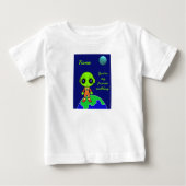 Peuter T-shirt met alien en moon van Jo Afbeelding (Voorkant)