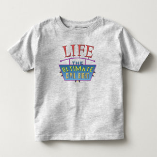Peuter T-shirt met een pro-life boodschap.