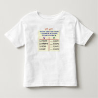 Peuter T-shirt met een quiz.