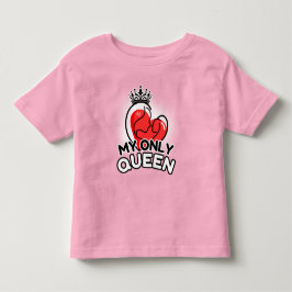 Peuter T-shirt: Mijn enige koningin (roze) Kinder Shirts