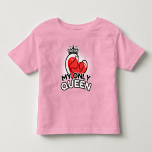 Peuter T-shirt: Mijn enige koningin (roze) Kinder Shirts