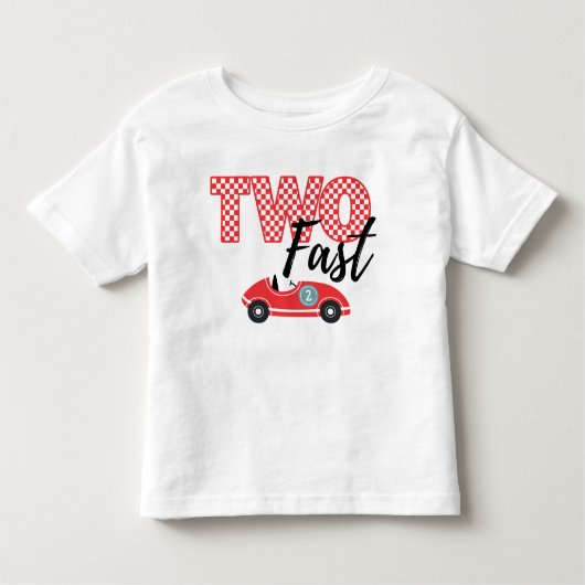 Peuter T-shirt, TWEE snelle 2e verjaardag T-shirt (Voorkant)