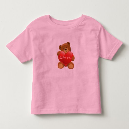 Peuter T-shirt-Valentijn teddybeer Kinder Shirts (Voorkant)