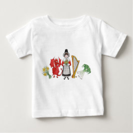 Peuter T-shirt: Welsh Daffodils Dragon Leeks Harp