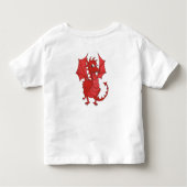 Peuter T-shirt: Welsh Daffodils Dragon Leeks Harp Kinder Shirts (Achterkant)