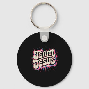 Peuter Team Jezus Familie Bijpassende Christelijke Sleutelhanger