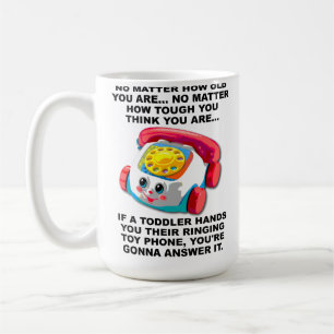 Peuter Telefoon Grappige Reis Mug Koffiemok