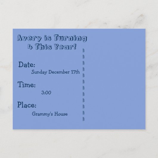 Peuter Tractor Verjaardag Uitnodiging (Achterkant)