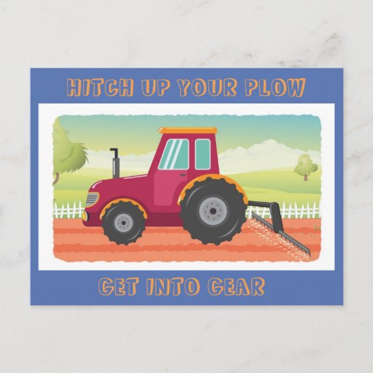 Peuter Tractor Verjaardag Uitnodiging (Voorkant)