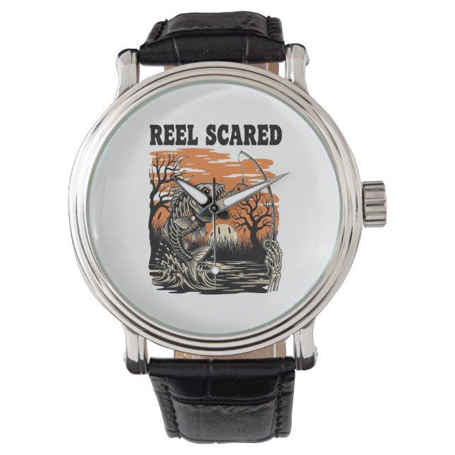 Peuter vissen Halloween Horloge (Voorkant)