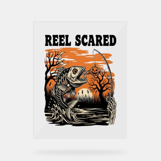 Peuter Vist Halloween Acryl Bord (Voorkant)