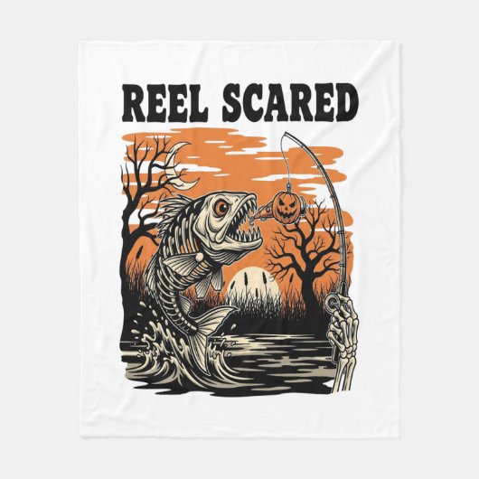 Peuter Vist Halloween Fleece Deken (Voorkant)