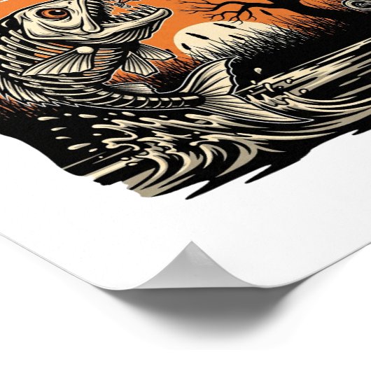 Peuter Vist Halloween Poster (Hoek)