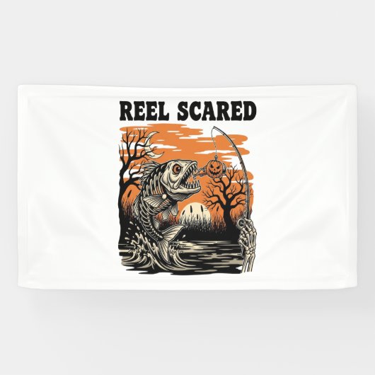 Peuter Vist Halloween Spandoek (Horizontaal)