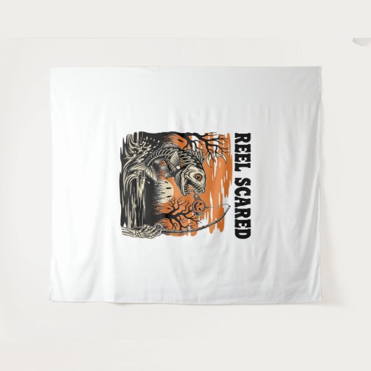 Peuter Vist Halloween Wandkleed (Voorkant (horizontaal))