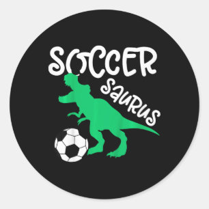 Peuter Voetbal Dinosaur Voor Jongens En Meisjes Di Ronde Sticker