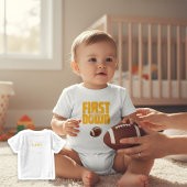 Peuter Voetbal Eerste Verjaardag 'First Down' T-sh