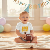 Peuter Voetbal Eerste Verjaardag 'First Down' T-sh