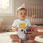 Peuter Voetbal Eerste Verjaardag 'First Down' T-sh