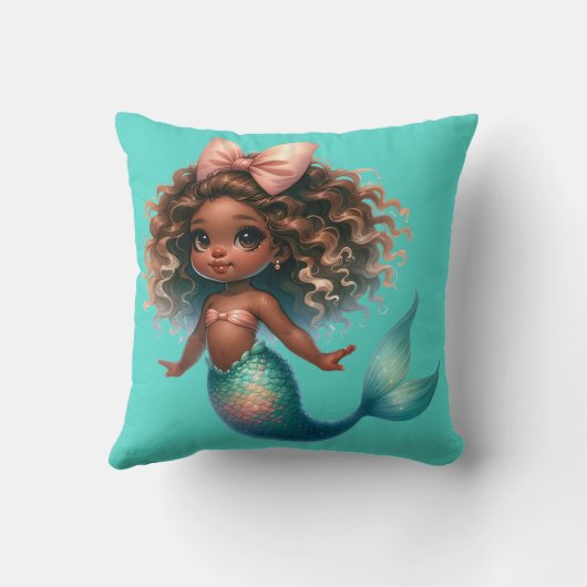 "Peuter Zeemeermin Delight" Kussen (Achterkant)