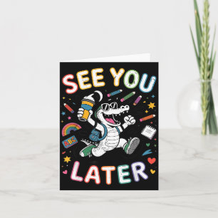 Peuter Zie Later Alligator Laatste Dag School Prek Kaart
