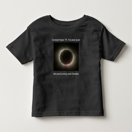 Peuter Zwart SQ Georgetown Total Eclipse T-ShirtR Kinder Shirts (Voorkant)