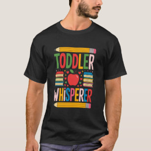 Peuterfluisteraar, schoolkinderopvang en kinderdag t-shirt