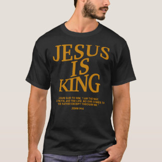 Peuterjongen Jesus is koning Camo Christelijk Gods T-shirt