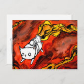 peuterkat met straalpap briefkaart (Voorkant / Achterkant)