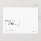 peuterkat met straalpap briefkaart (Achterkant)