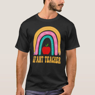 Peuterleraar Regenboog Potlood Terug naar school W T-shirt