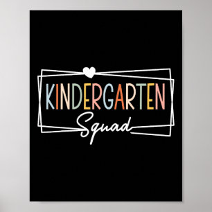 Peuteronderwijs Squad Leraren Kinderen Kleuterscho Poster