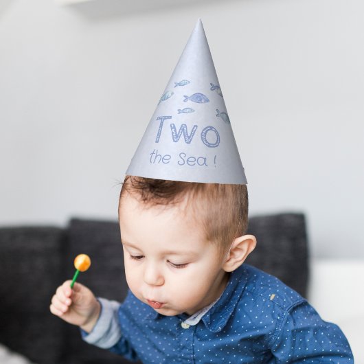 Peuters 2e verjaardag blauw zee vis Party Pet Feesthoedjes