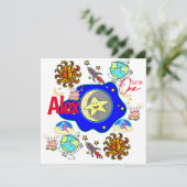 peuters eerste baby verjaardagsuitnodiging kaart (Staand voorkant)