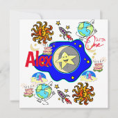 peuters eerste baby verjaardagsuitnodiging kaart (Voorkant)