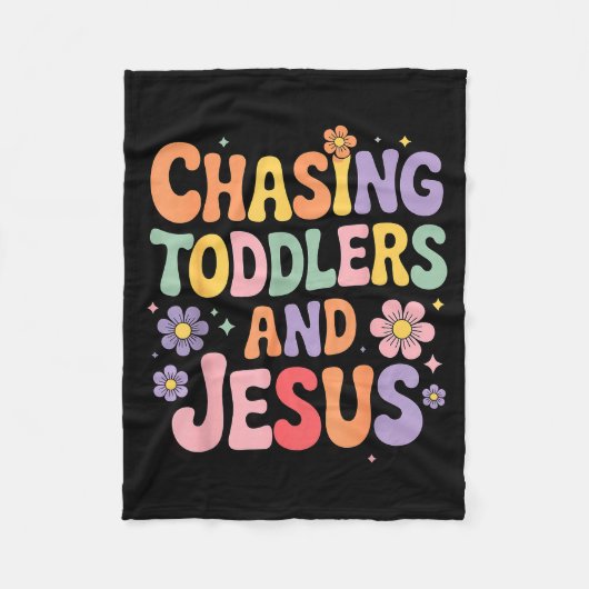 Peuters en Jezus achterna Fleece Deken (Voorkant)