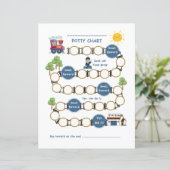 Peuters Papieren Blad Potty Chart Met Trein (Staand voorkant)