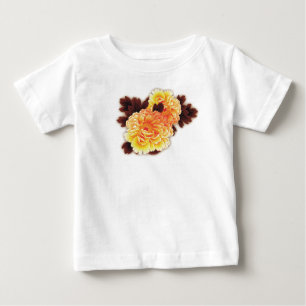 PEUTERS T-SHIRT MET BLOEMEN AANGEPASTE NAAM