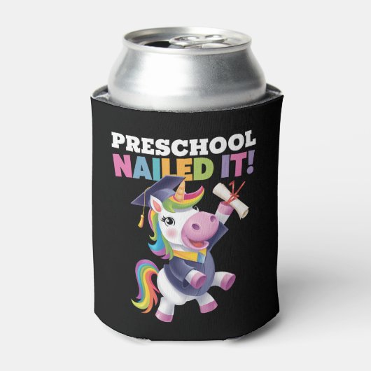 Peuterschool Nailed It Unicorn Afstudeerdop Blikjeskoeler (Blikje Voorkant)