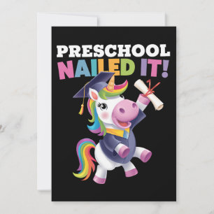 Peuterschool Nailed It Unicorn Afstudeerdop Kaart