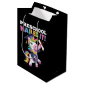 Peuterschool Nailed It Unicorn Afstudeerdop Medium Cadeauzakje (Voorkant Gekanteld)