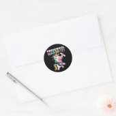 Peuterschool Nailed It Unicorn Afstudeerdop Ronde Sticker (Envelop)