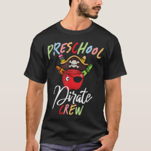 Peuterschool Prek Teacher Pirate Crew Squad Eerste T-shirt