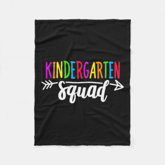 Peuterschool Squad T-shirt Teacher Terug naar scho Fleece Deken