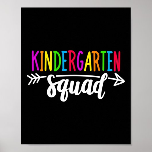 Peuterschool Squad T-shirt Teacher Terug naar scho Poster (Voorkant)