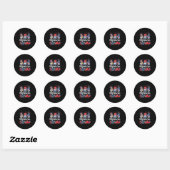 Peuterspeelgoed kabouter 4 juli grappige leraar ronde sticker (Vel)
