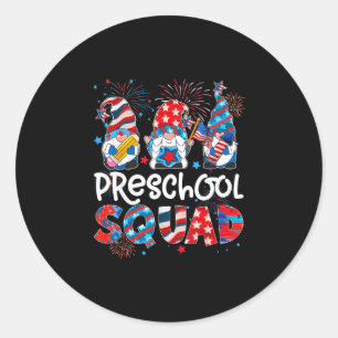 Peuterspeelgoed kabouter 4 juli grappige leraar ronde sticker