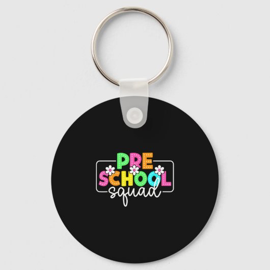 Peuterspeelgroep terug naar school leraren student sleutelhanger (Voorkant)
