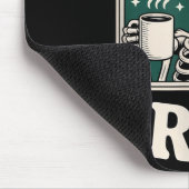 Pew Crew Skeleton With Coffee, Funny Church Tee Muismat (Hoek)